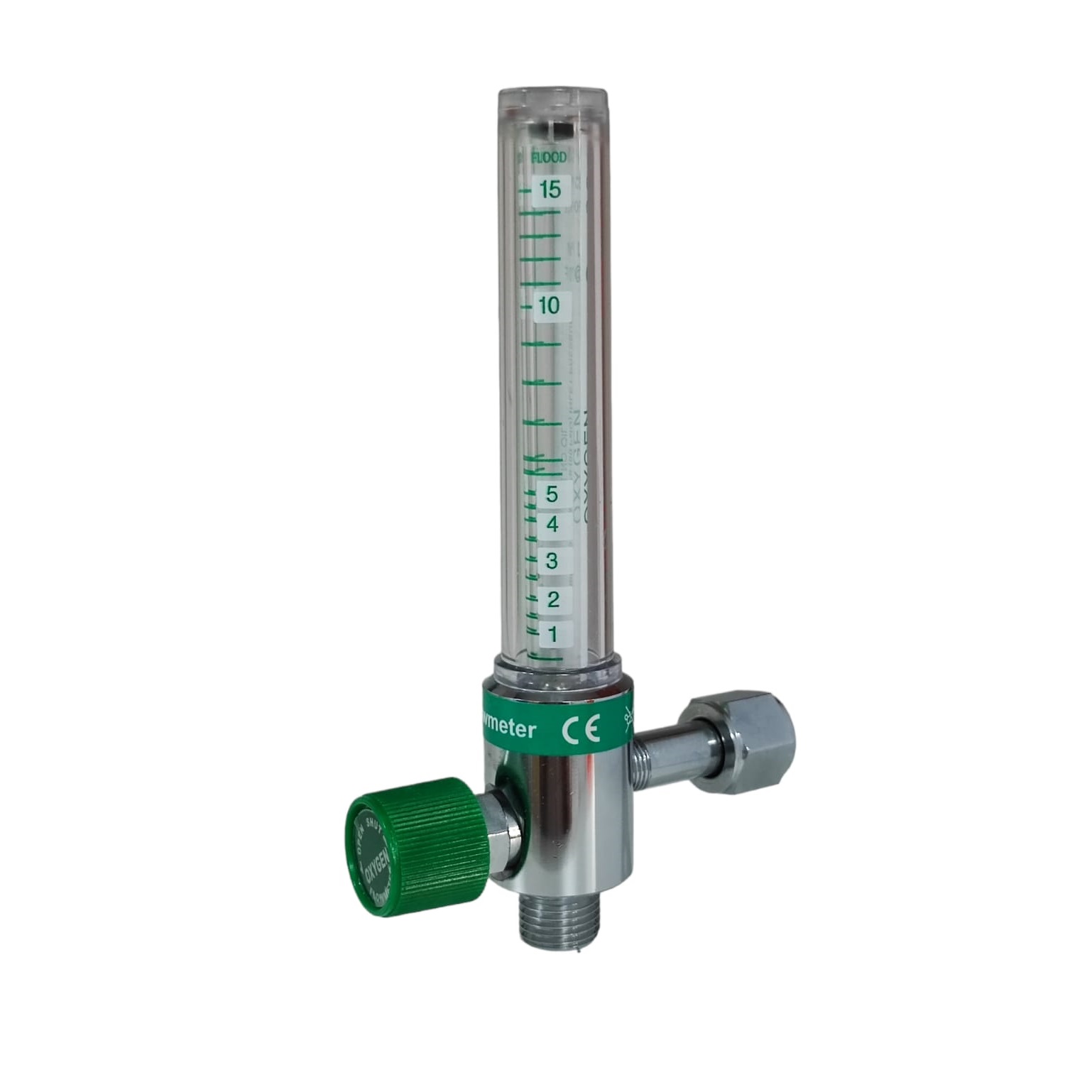 FLUJOMETRO DE OXIGENO 0-15 LPM ZEHEN PERILLA PLASTICO